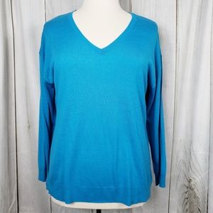 Blue 1X Roz & Ali sweater super soft!!